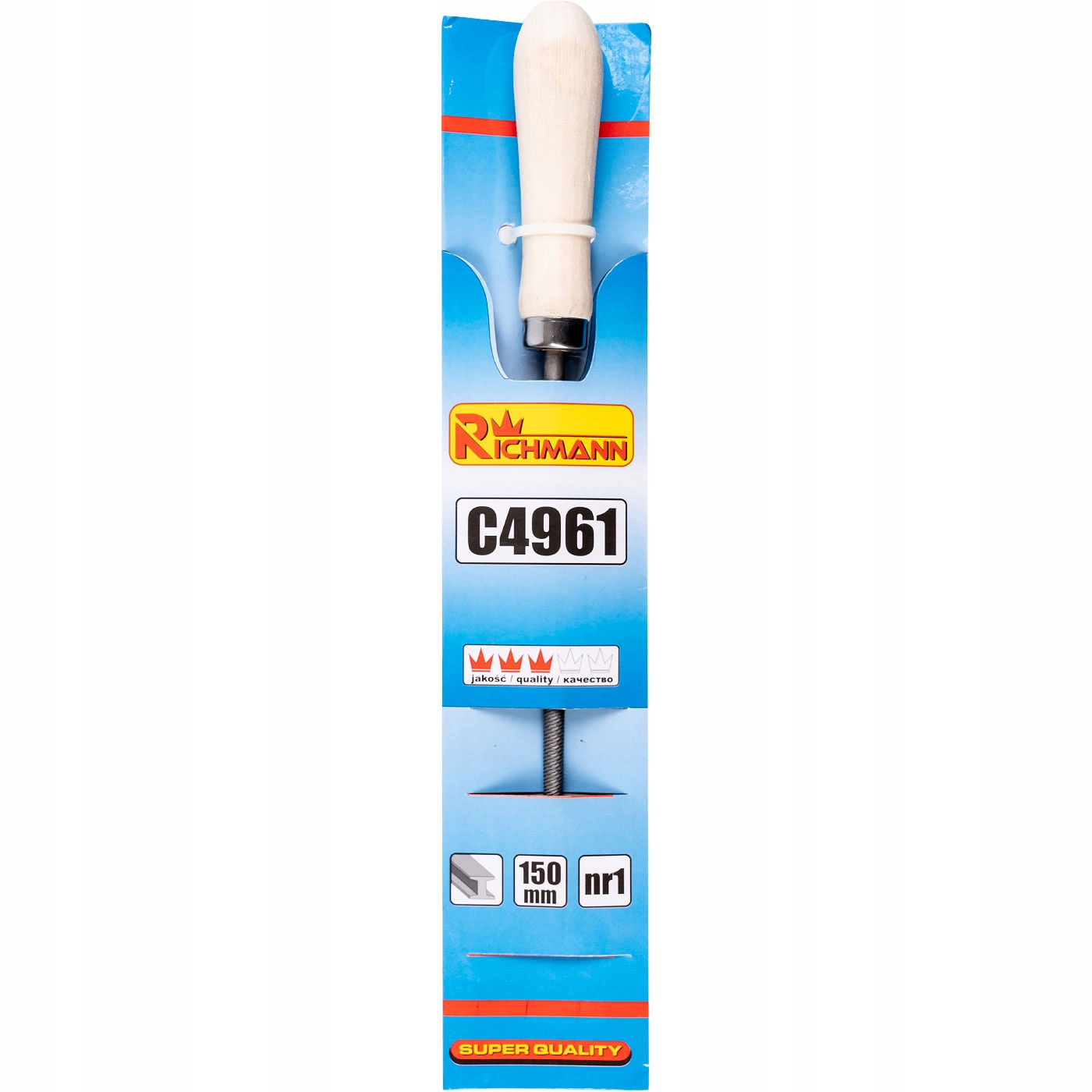 RICHMANN PILNIK OKRĄGŁY DO METALU 150MM NR 2 Z RĄCZKĄ C4962