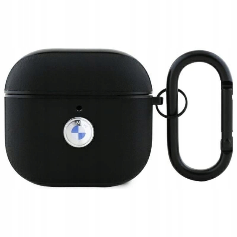 Bmw Genuine Leather Silver Logo Pouzdro pro AirPods 4 (černé)