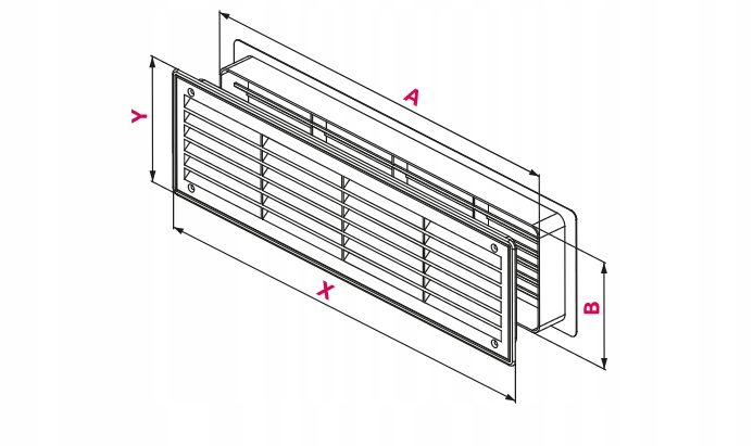 KRATKA DRZWIOWA WENTYLACYJNA DO DRZWI WC BIAŁA Marka inna