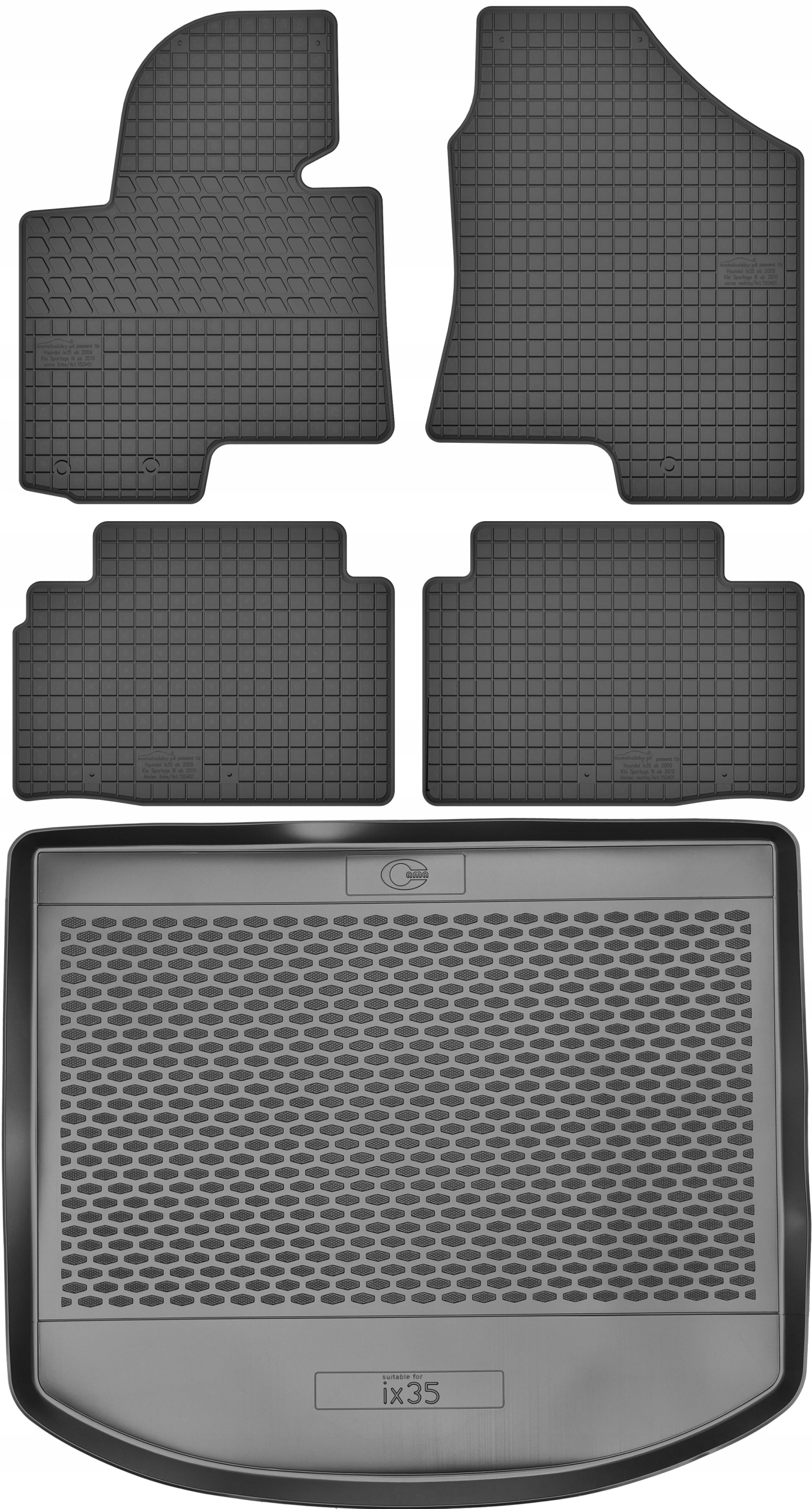 Hyundai ix35 Suv od roku 2010-2016 Sada Koberce batožinový priestor