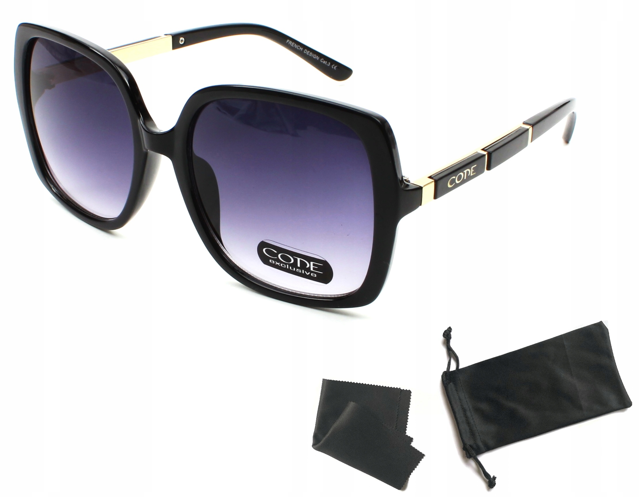 

Okulary Damskie Przeciwsłoneczne Filtr Uv + Etui