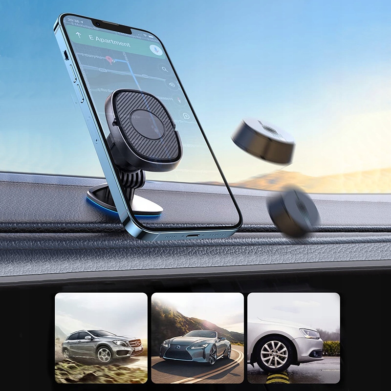 UCHWYT SAMOCHODOWY HOLDER MAGNETYCZNY MOCNY NA DESKĘ do AUTA NA TELEFON Producent inny