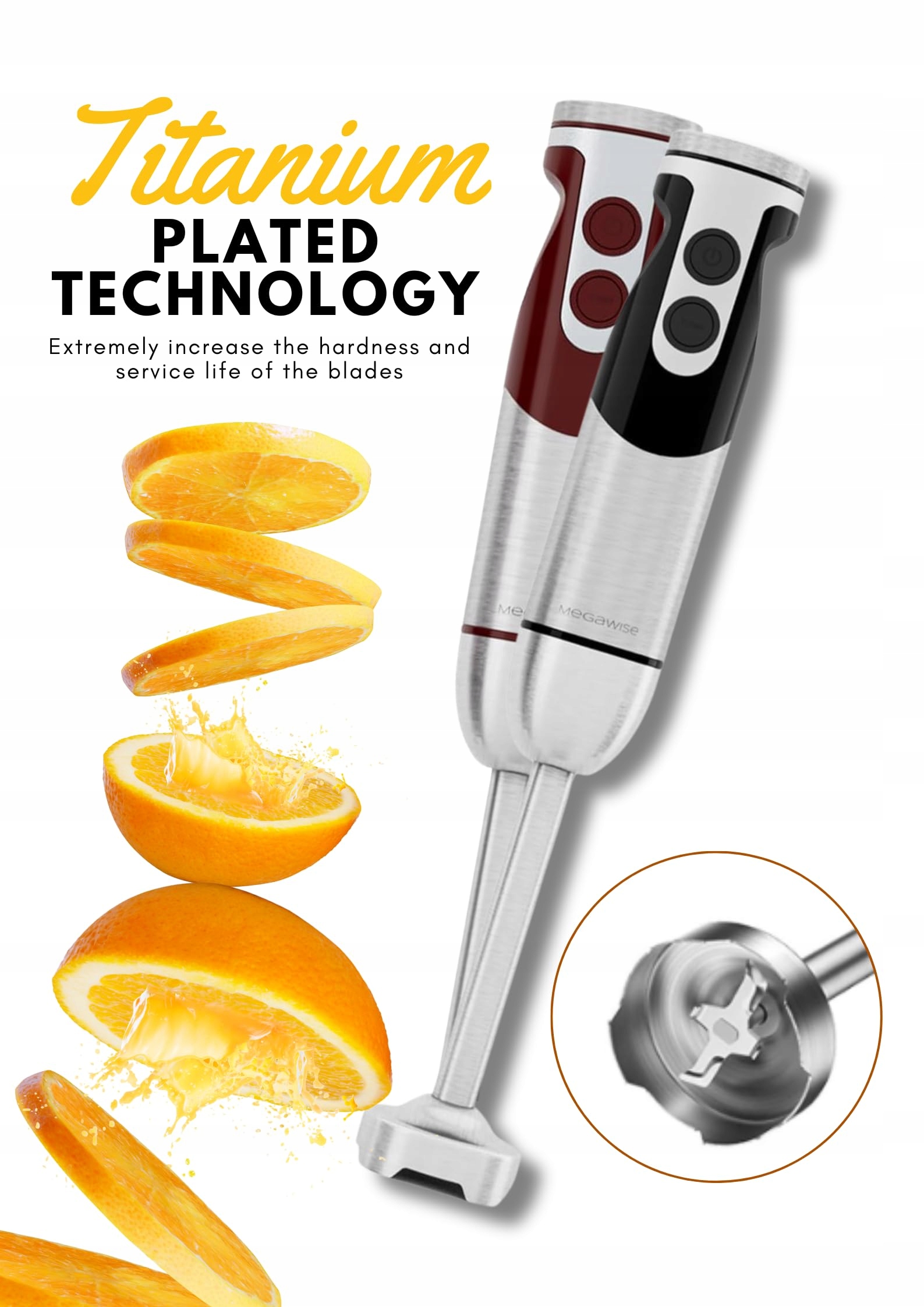 MEGAWISE Pro Blender Ręczny 5w1 400W 12 Prędkości Czarny — miniatura 5