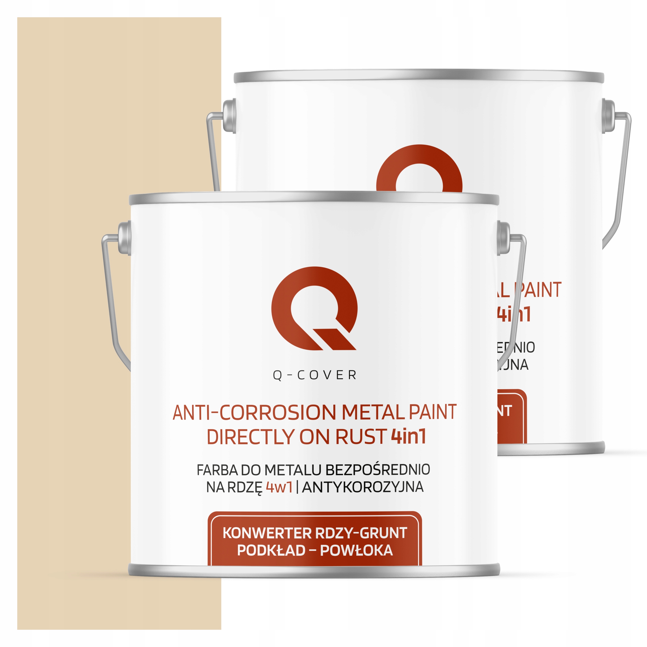 Farba Priamo Na Hrdzu Kov Aluminium Oceľ 5L 4v1 Polomat Krémovo Béžová