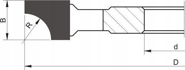 Frez ćwierćwałek D-125 d-30 Z-4 HSS R-10 Lewy Kod producenta R-10-ĆWIERĆWAŁEK-L