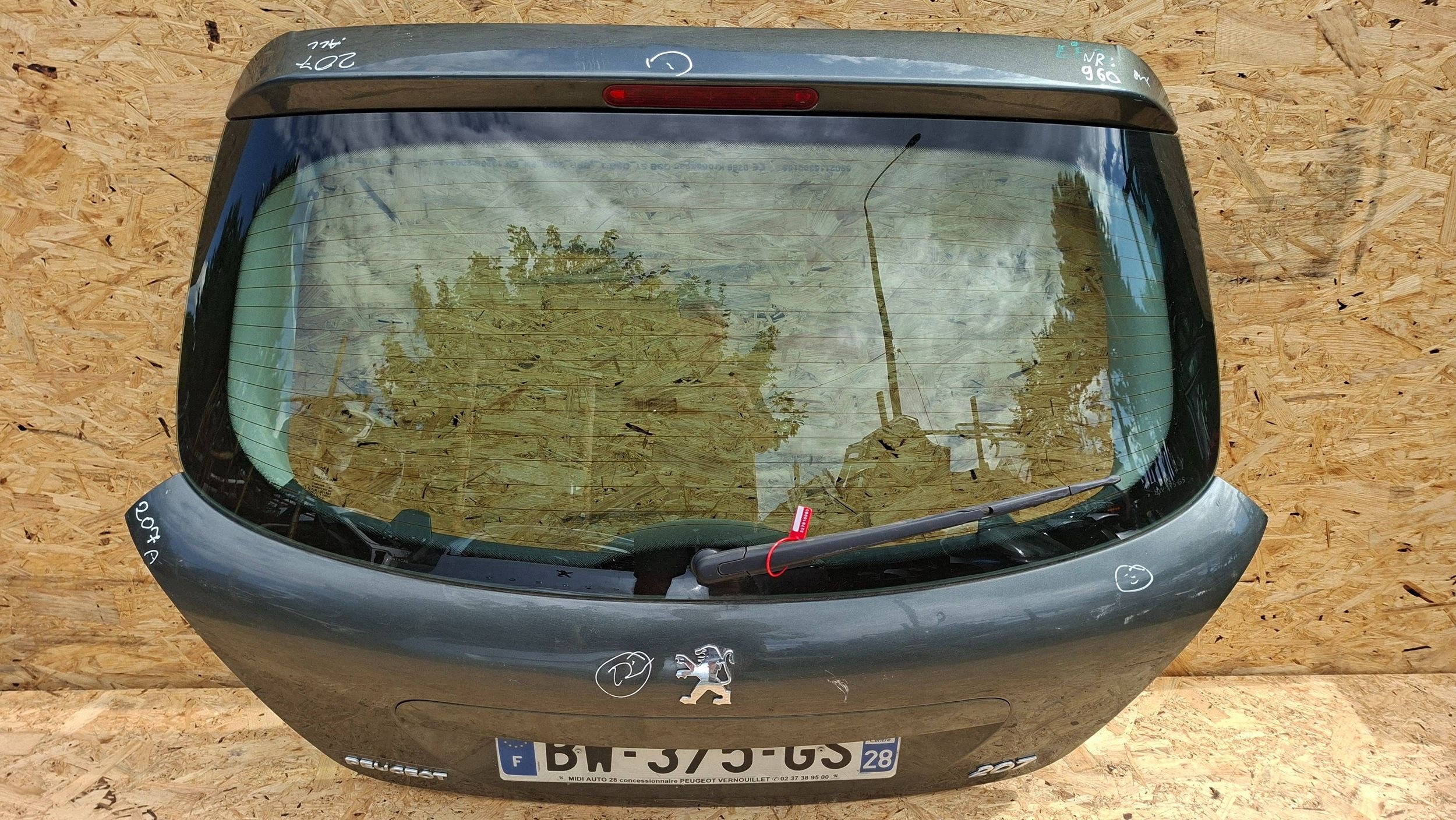 trunk door boot PEUGEOT 207 HB 2006