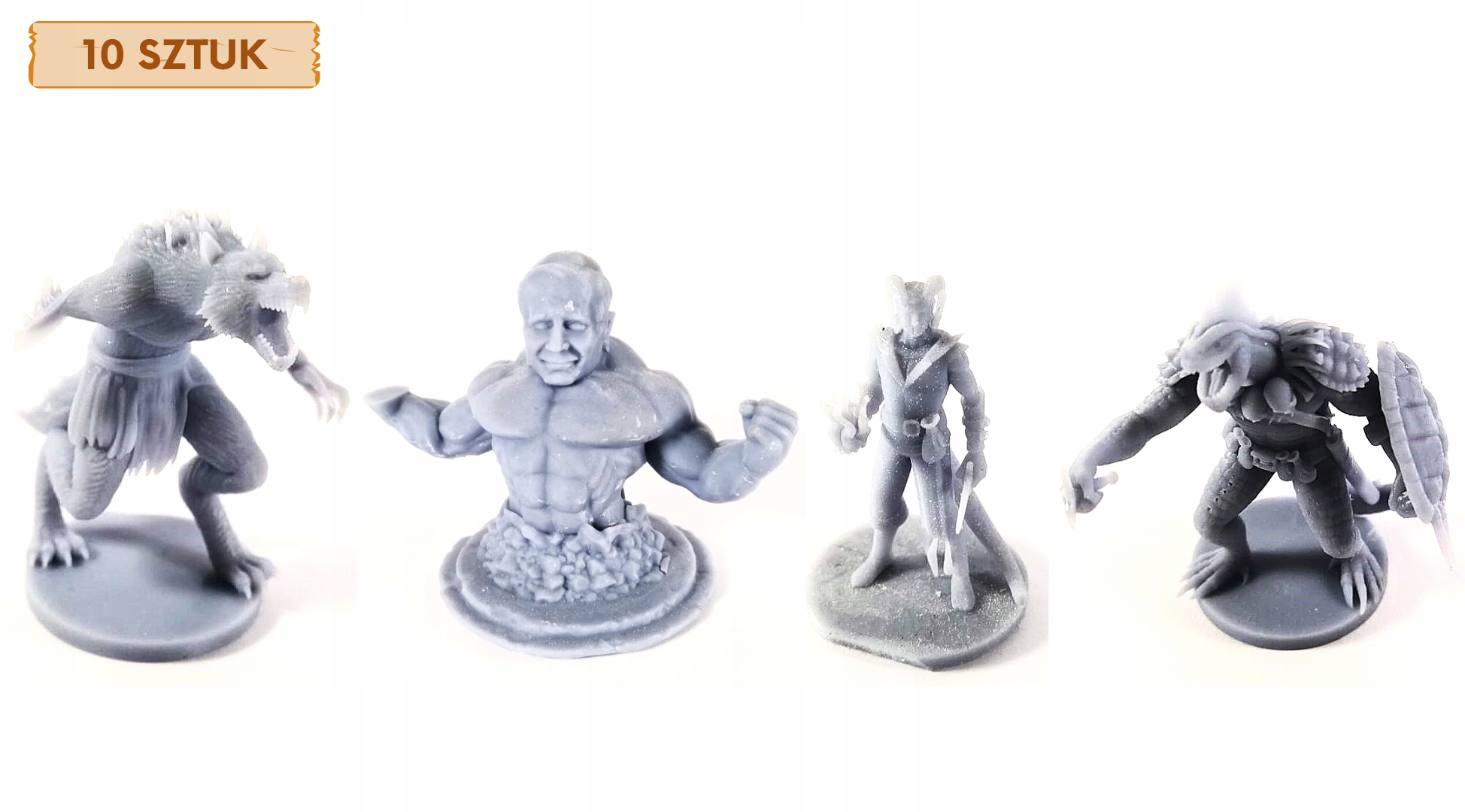 USZKODZONE FIGURKI DO NAUKI MALOWANIA 25MM 10SZT