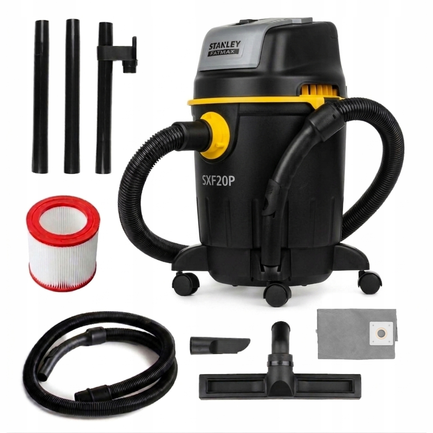 Stanley Odkurzacz Przemysłowy Warsztatowy Bezworkowy Sucho Mokro 1200W 20L