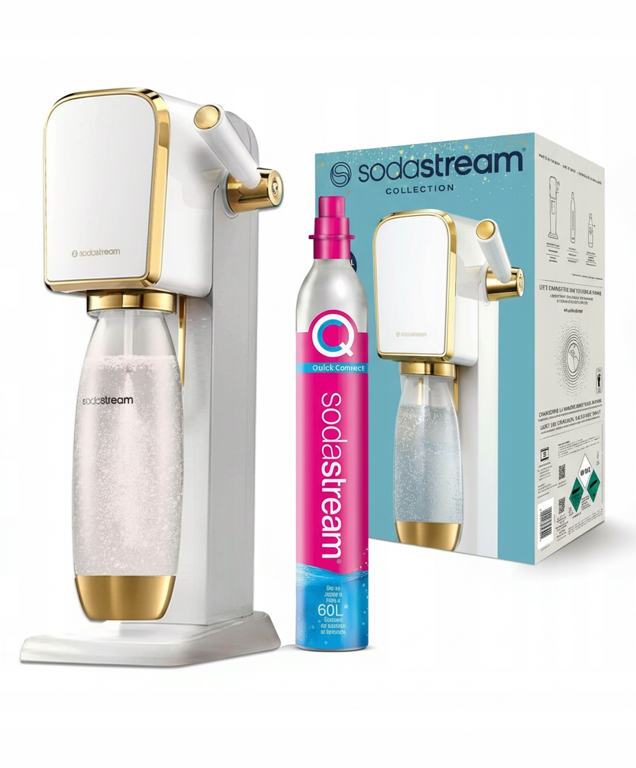 SodaStream Sada saturátor Art fľaša 1 L bombička Bielo-zlatý