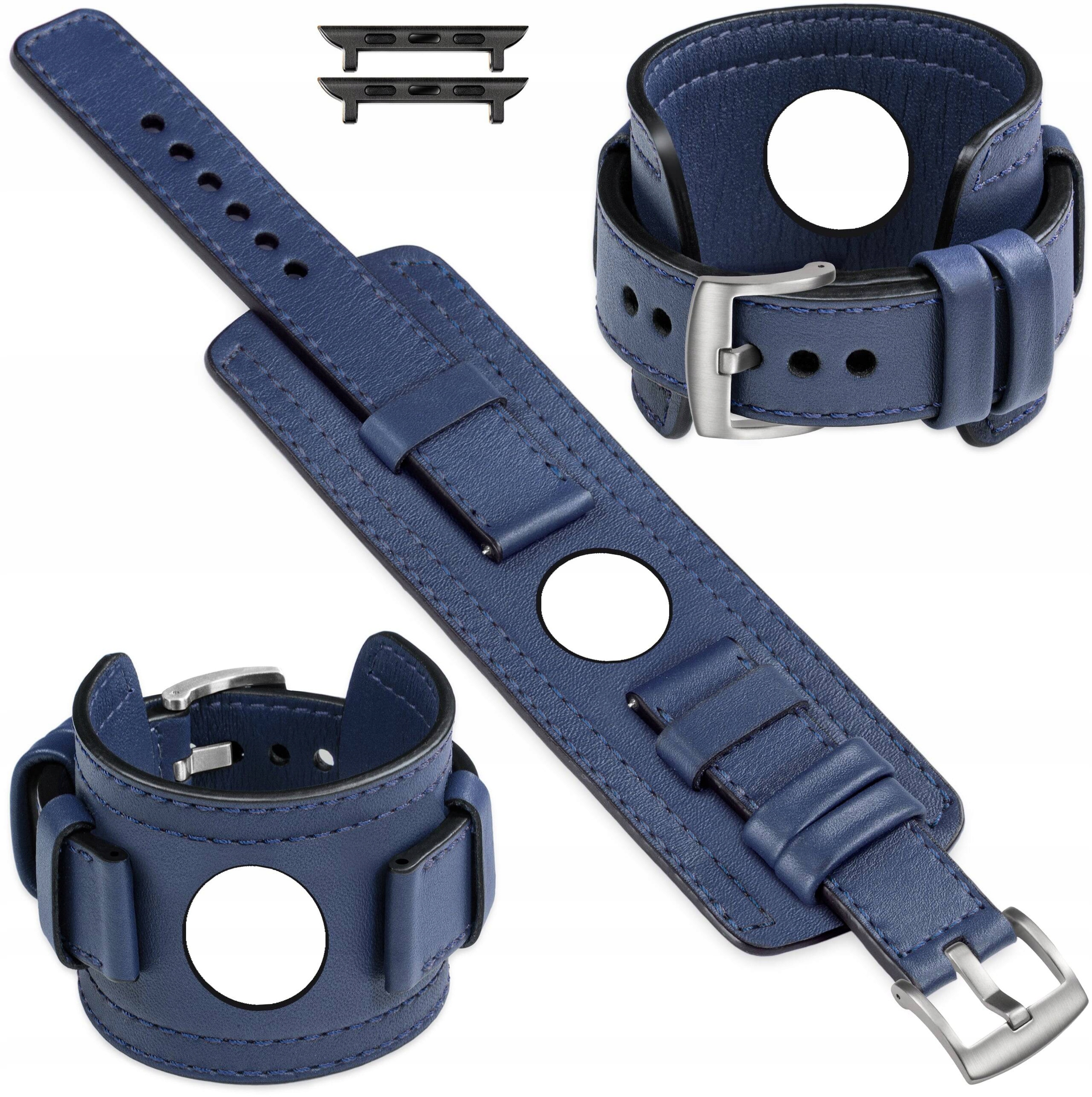 Kožený remienok 24 mm pre Apple Watch Ultra 49 46 45 44 42 s podložkou Movear