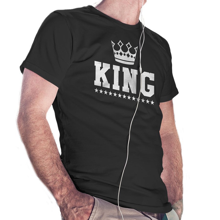 

Koszulka dla niego - King - na prezent, czarna S