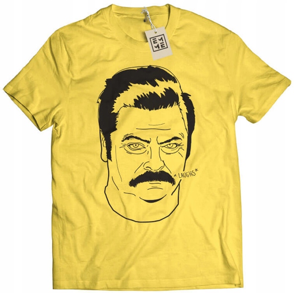 

Koszulka Ron Swanson Laughing żółta XL