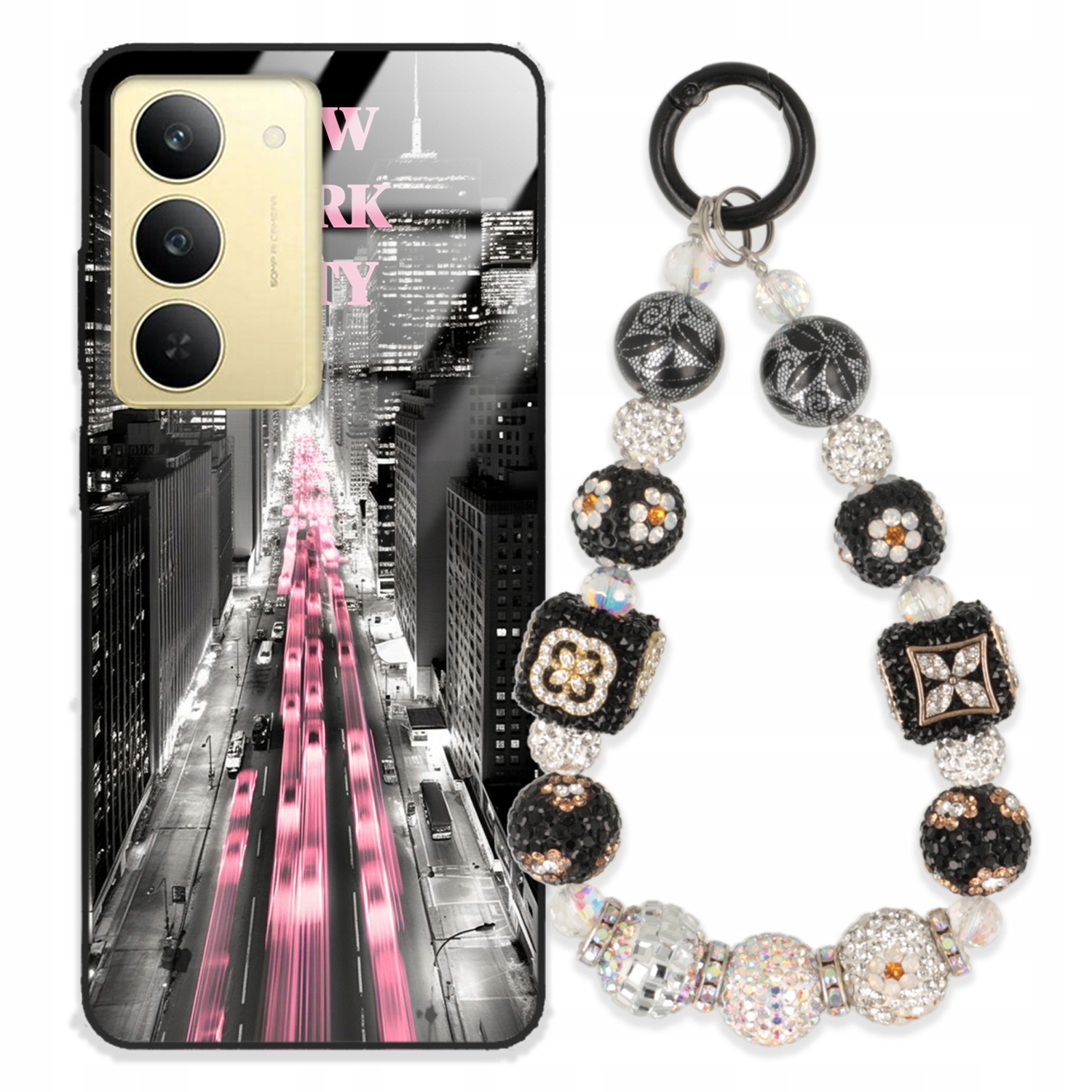 Puzdro Pre Realme V60 Pro Glass Kľúčenka Elegantné Prémiový Dizajn Puzdra