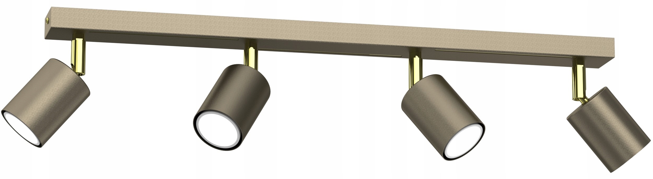 Stropná lampa Spot Striper Zlatá Šedé spoty do obývačky s pohyblivými tienidlami tuby