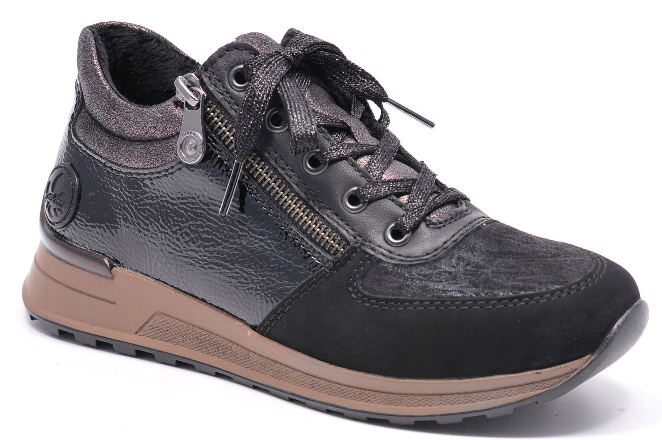 Černé boty Rieker N1407-00, Velikost 38