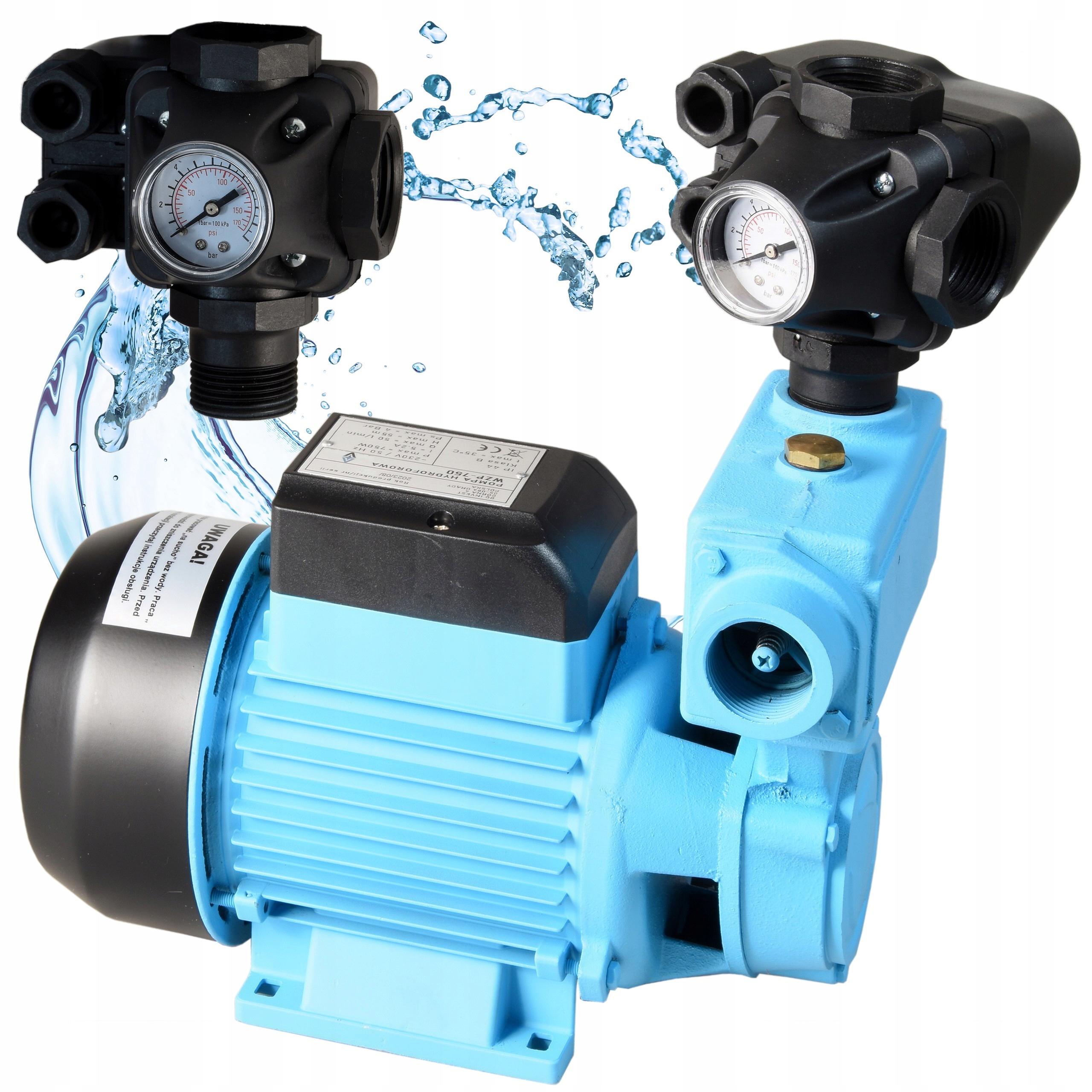 Pumpa S Príslušenstvom na vodu Wzp 750 W Hydrofor 3000 l/h Účinná
