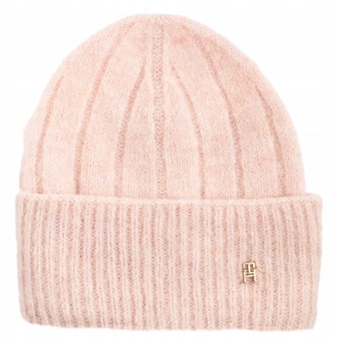 Dámská zimní Čepice Tommy Hilfiger Timeless Beanie AW0AW16630 Růžová