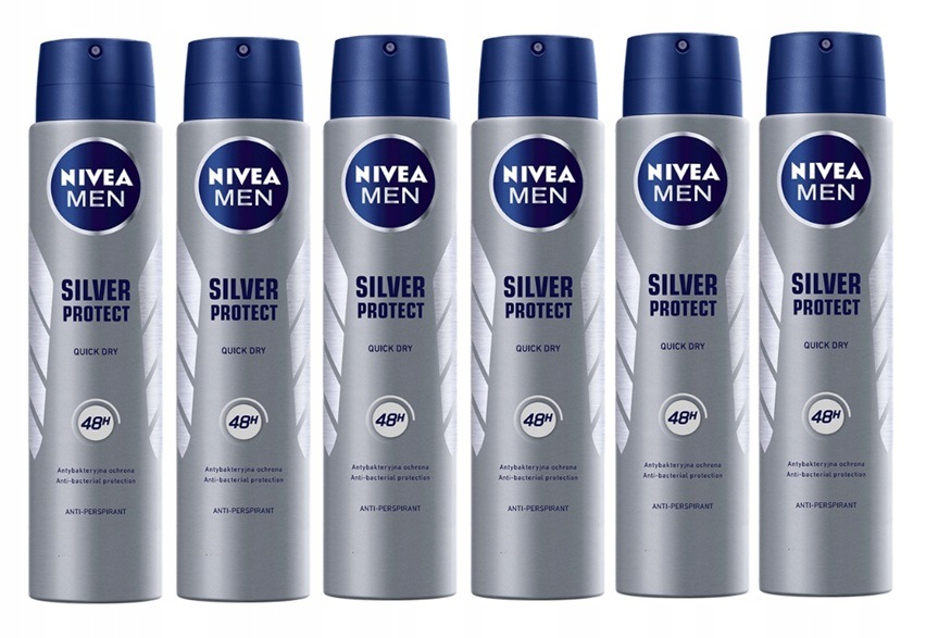 Nivea Men Silver Protect Antiperspirant Sprej 250ml x6 ks