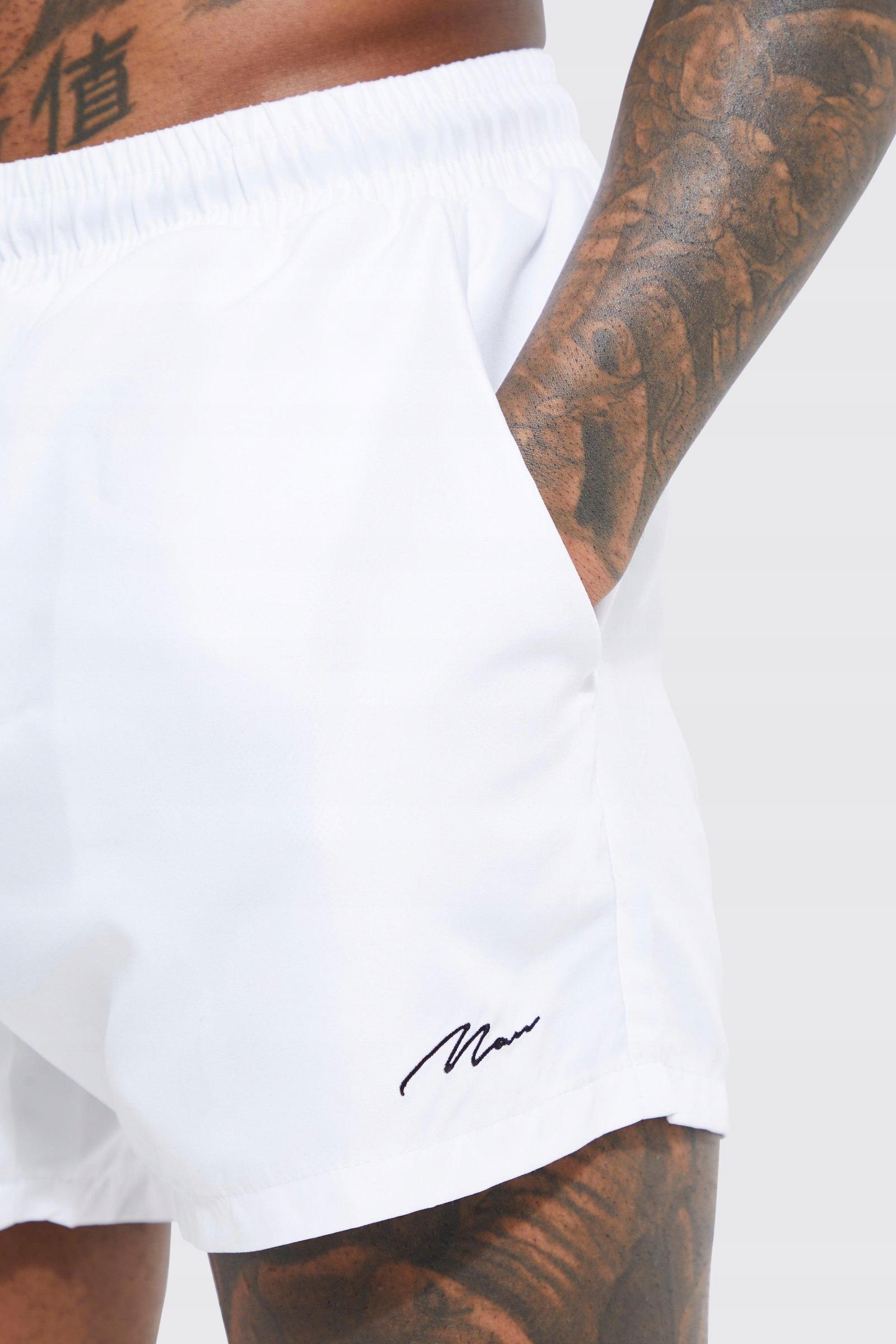 KĄPIELÓWKI U6Z NG2__L BOOHOOMAN BIAŁE SPODENKI Rozmiar L