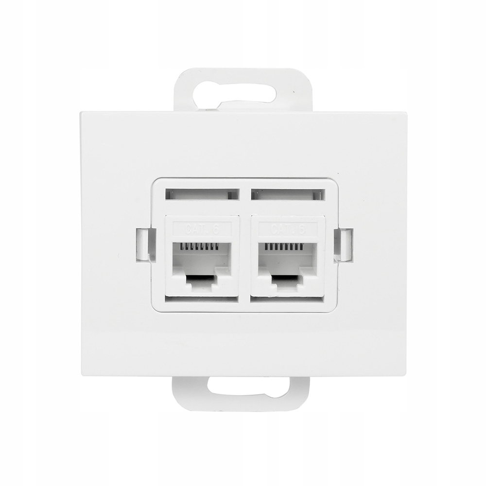 

Gniazdo RJ45 internetowe podwójne Nova kat.5 Białe