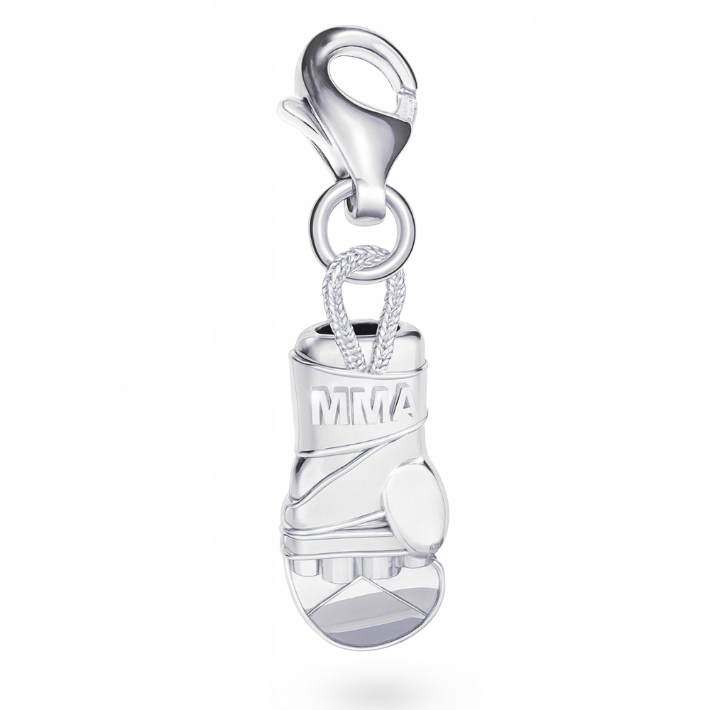 Stříbrný přívěsek na karabině Rukavice Mma 3D Stříbro pr.925