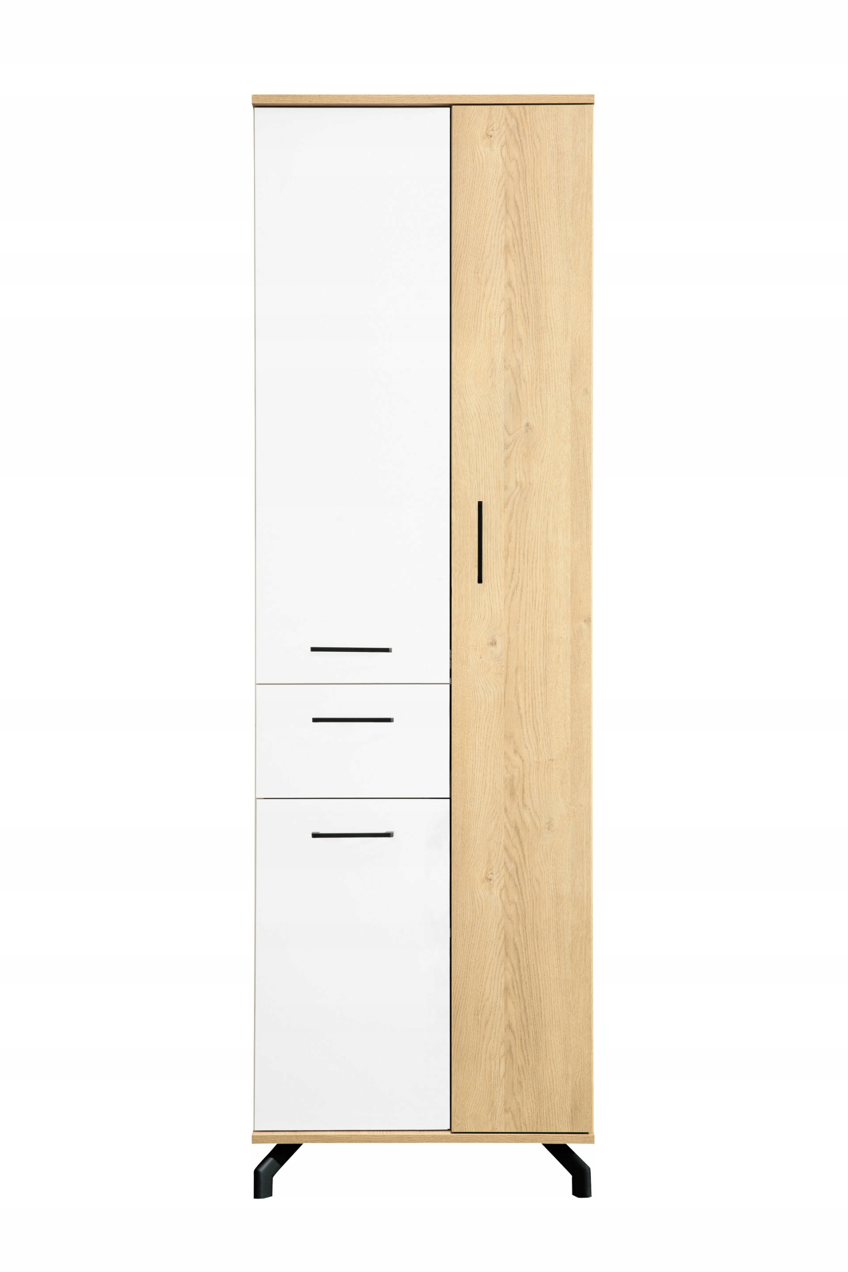 szafa wąska regał zamykany dąb biały Madison 02