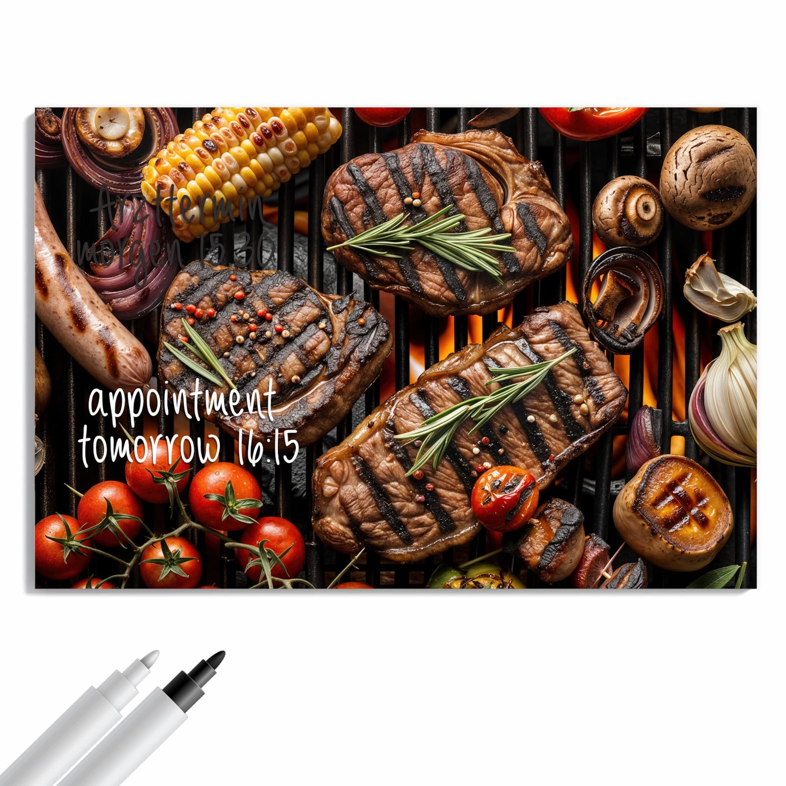 Magnetická tabule Jemné Talíř s grilla 90 × 60 cm