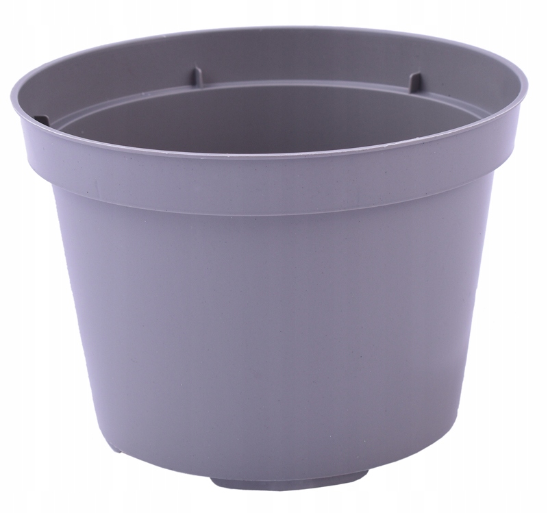 Tvrdý okrúhly kvetináč v šedej farbe 11x7,7 cm 0,60 l 1296 ks