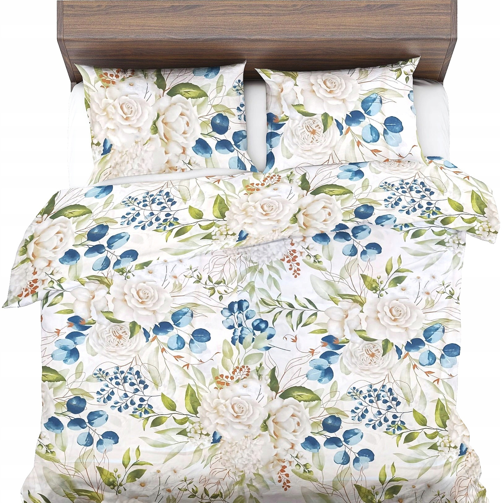 Antialergické Povlečení 160x200+1x50x70 Přírodní Bavlna Akácie s chrpou