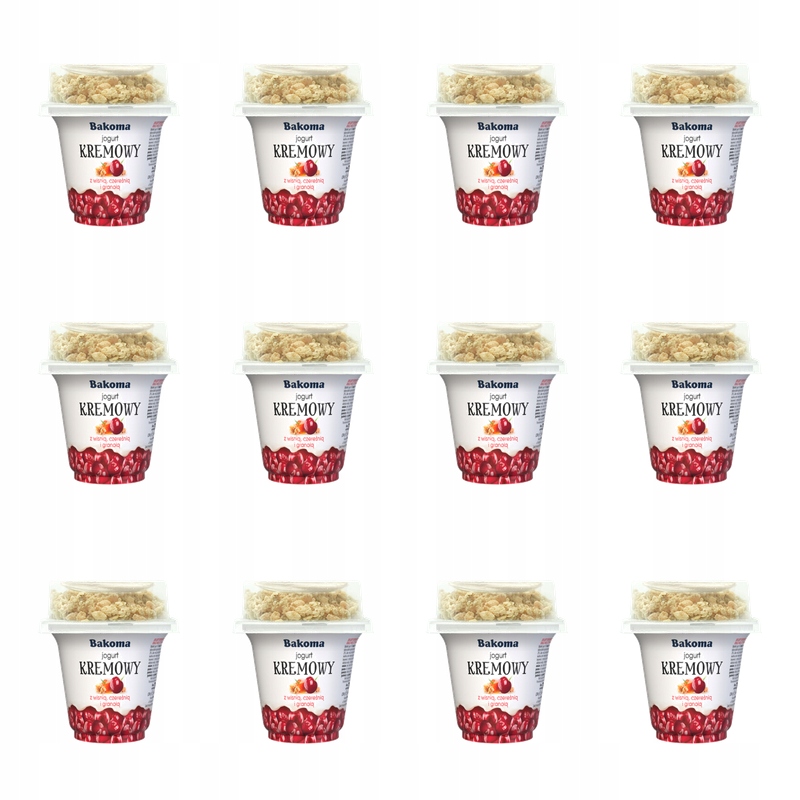 Krémový jogurt s třešní, třešní a granolou 230 g X12