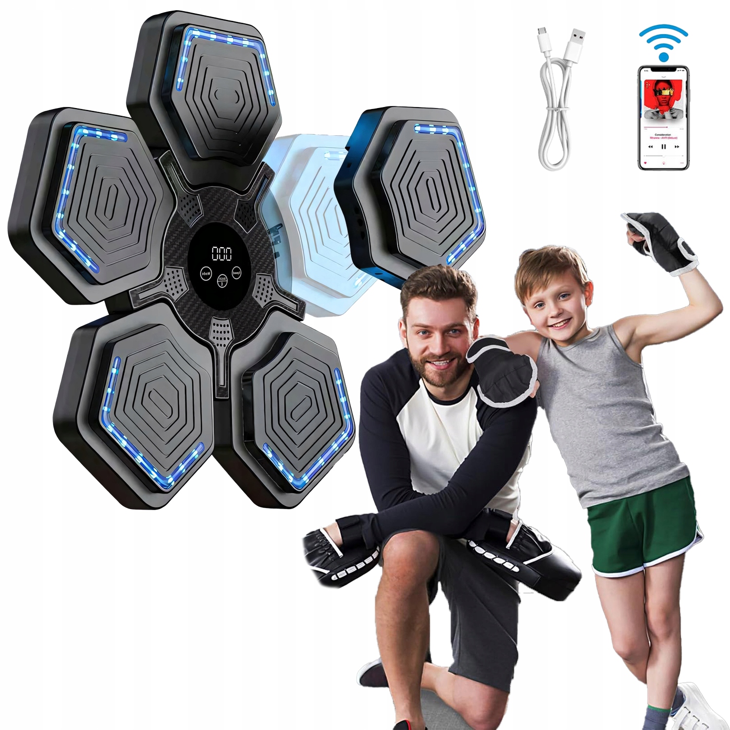 Muzyczna Maszyna Bokserska Domowa Naścienna Elektroniczna Maszyna Bokserska