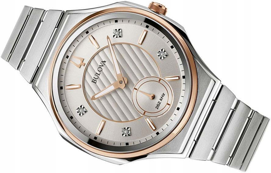 Dámské Hodinky Bulova Curv 98P182 Diamanty 262kHz