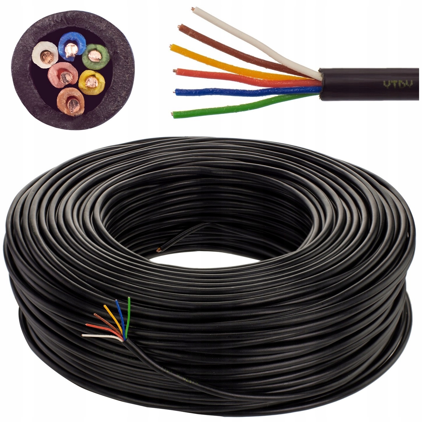 Kabel domofonowy alarm Ziemny żelowany Ytdy 6 100m