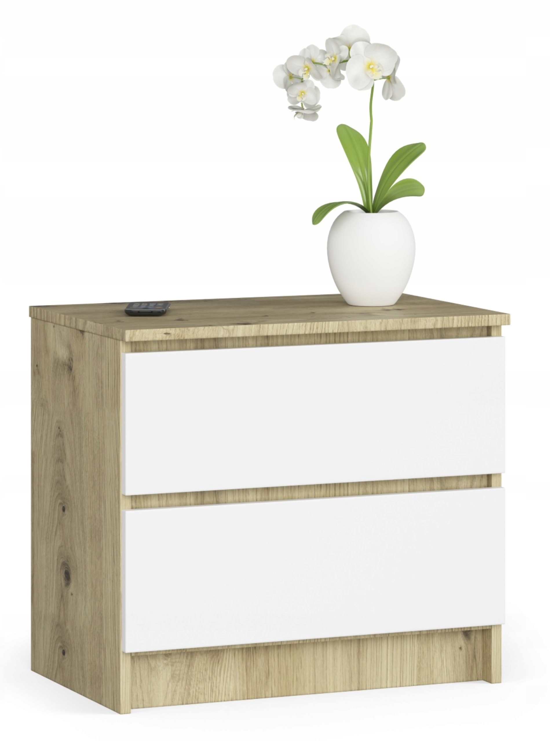 Komoda skříňka K60 2 zásuvky artisan-bílá Akd