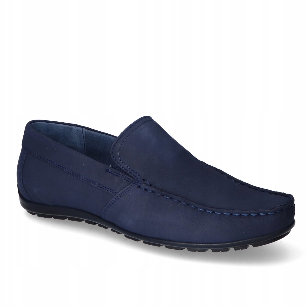 Mokasíny Pan 1420 Modré nubukové 43