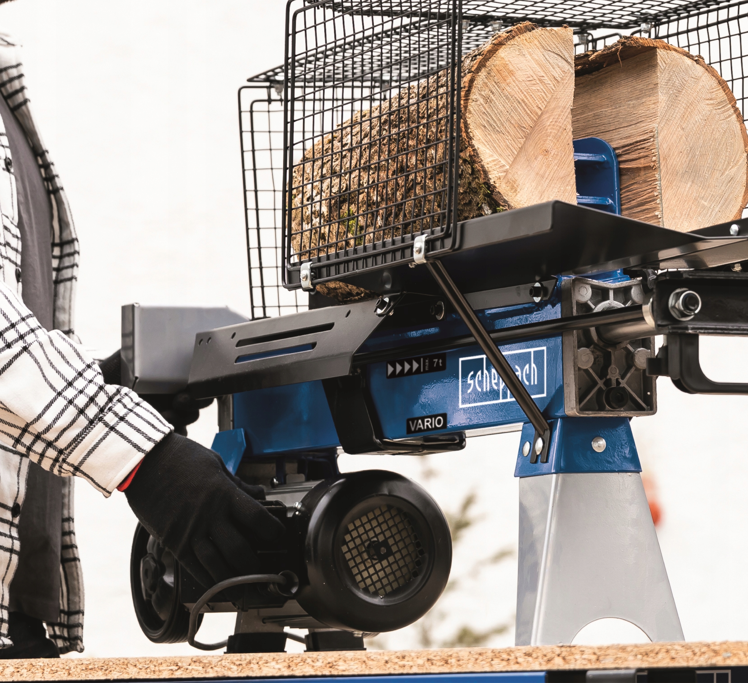 Łuparka do Drewna Hydrauliczna Rębak Zestaw Stojak HL760LS SCHEPPACH Waga 64 kg