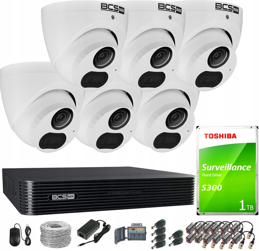 Monitorovací sada 6x Kamera 5Mpx Ahd/cvi/tvi Rozšíření Rekordér 8CH 1TB