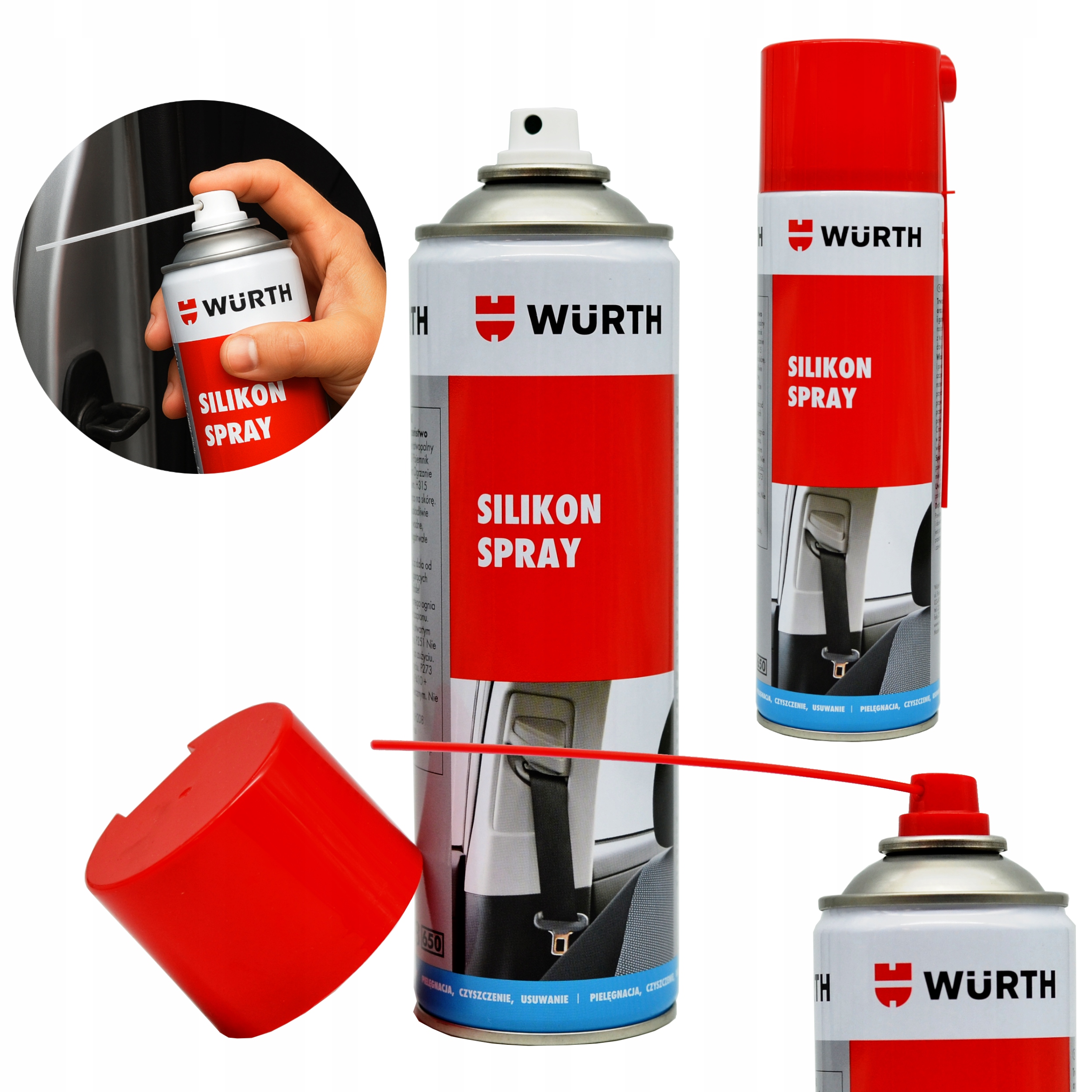 Silikon W Sprayu Uniwersalny Do Konserwacji Smarowania Uszczelek Wurth 500