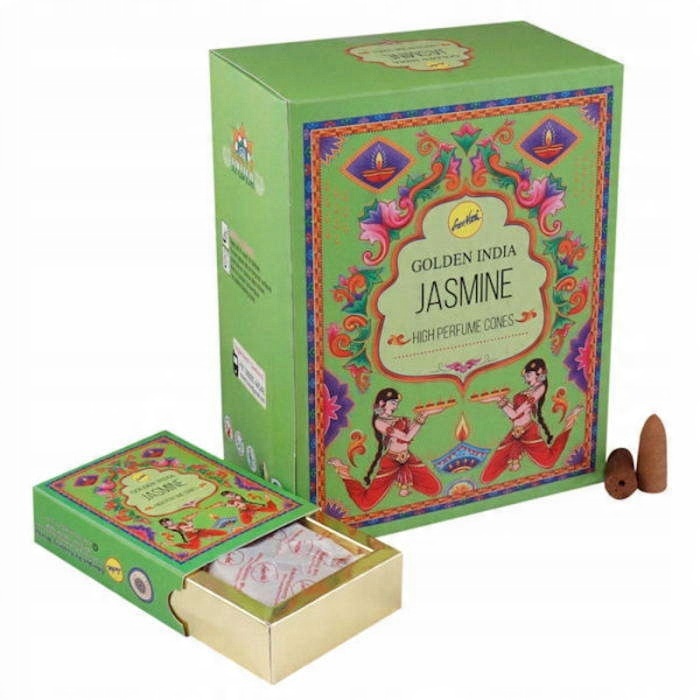 

Kadzidła płynące stożkowe, jaśmin Golden India