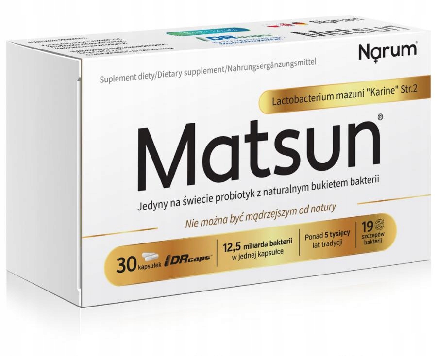 Matsun Lactobacterium Mazuni | 30 kapsułek | Narum | Probiotyk | Karine