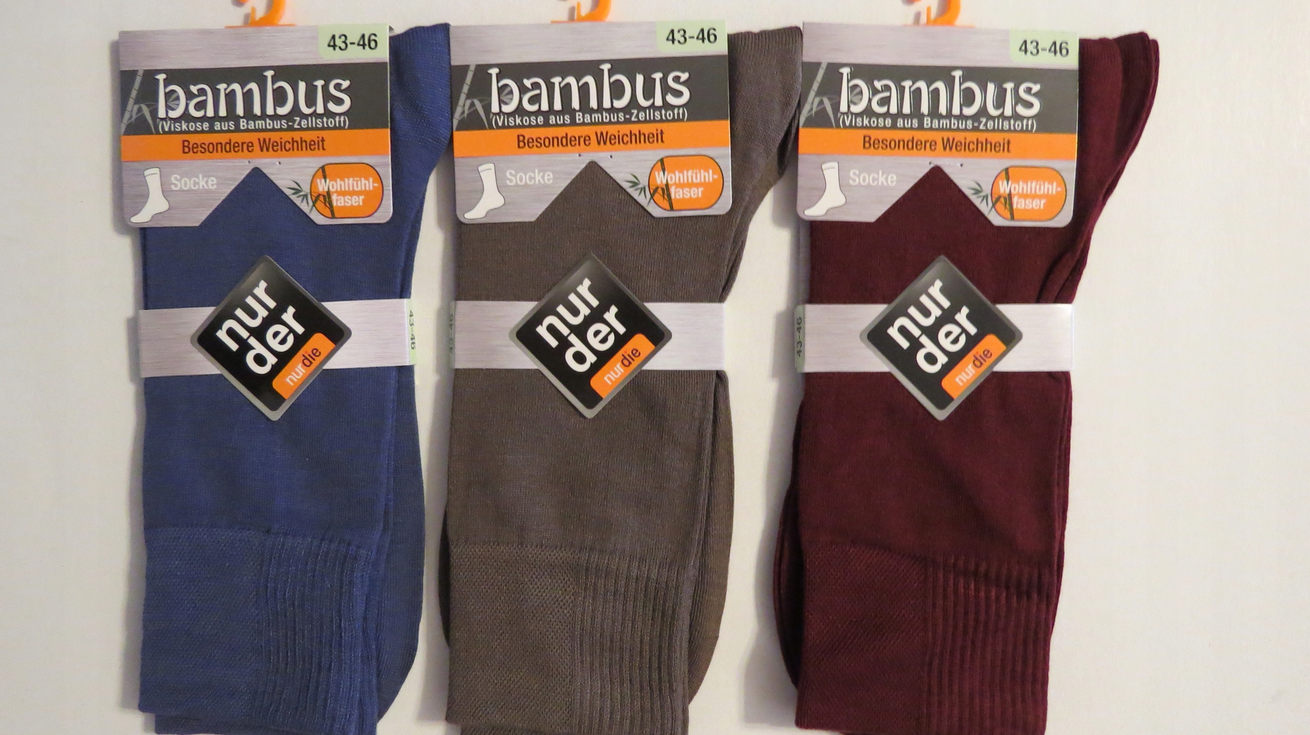 

3-PARY Skarpety Męske Bambus Clasic Nur Die 39-42