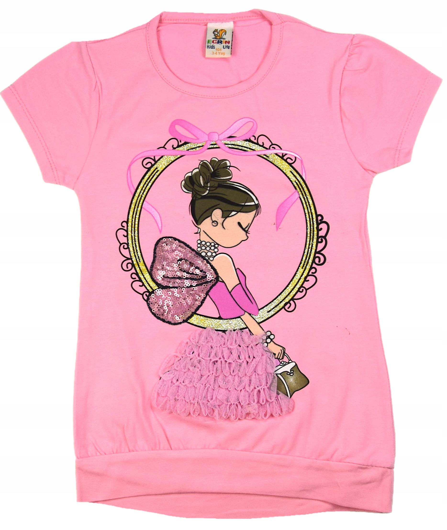 

Tunika T-shirt Dla Dziewczynki Baletnica Róż 98
