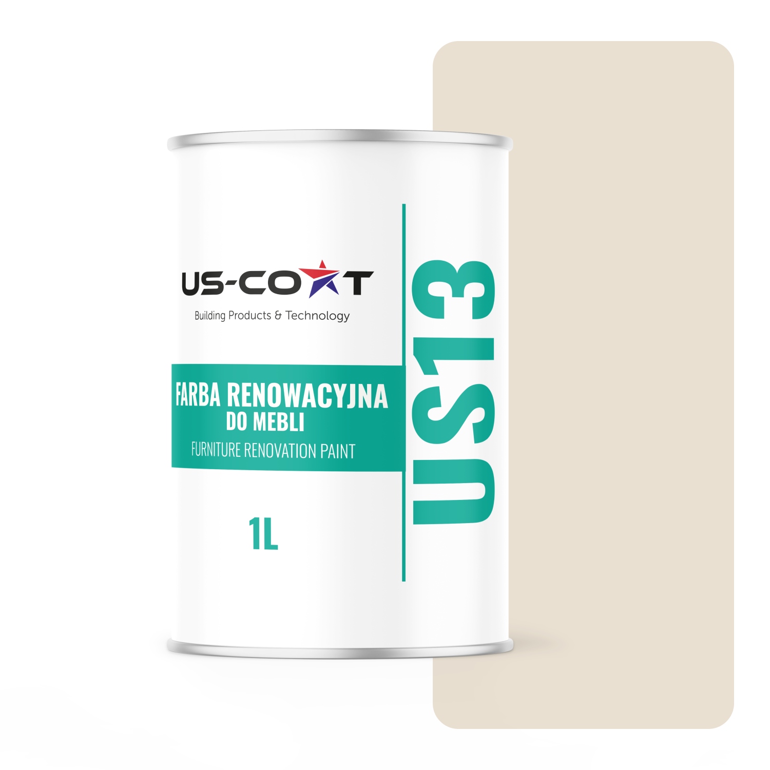 Farba Do Renowacji Mebli Frontów Szafek 1L Akrylowa Kremowy Satyna