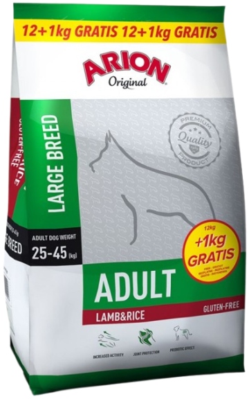 Arion Original Adult Large Lamb Rice Karma Z Jagnięciną 12kg +1kg