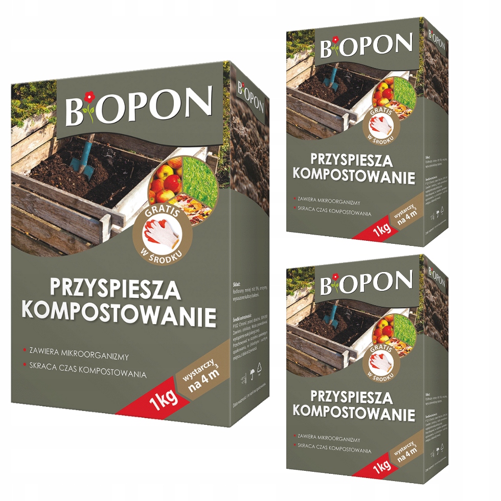 Komposter Biopon 1kg x 3 sztuki