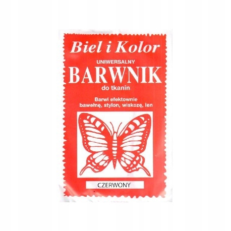 

Bk Barwnik do tkanin uniwersalny Czerwony