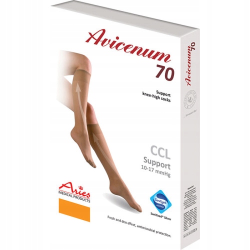 

Aries Avicenum Podkolanówki 70 Uciskowe 36-38 Beż