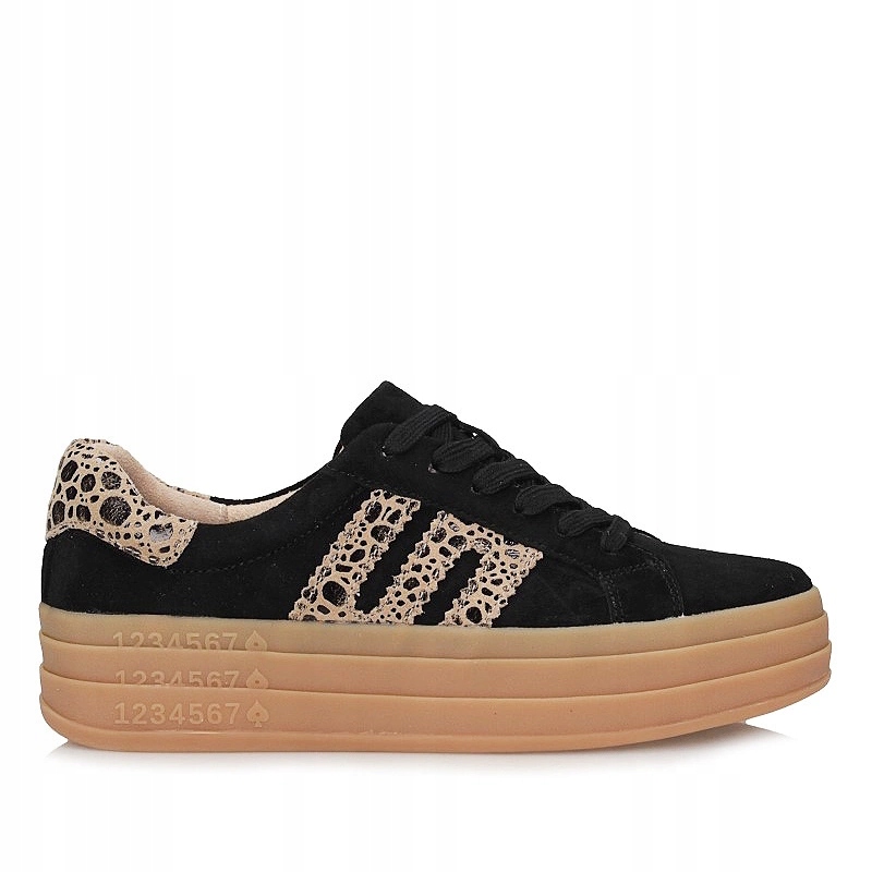 Stylové kožené polobotky na platformě Filippo DP6744/25 Bk Leo