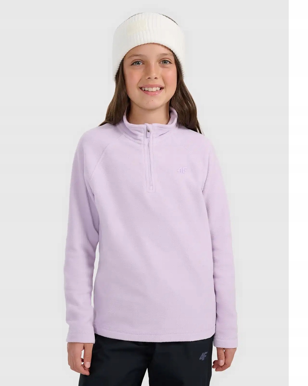 4F Golfik Dziewczęcy Polarowy Bluza Polar Róż 134/140