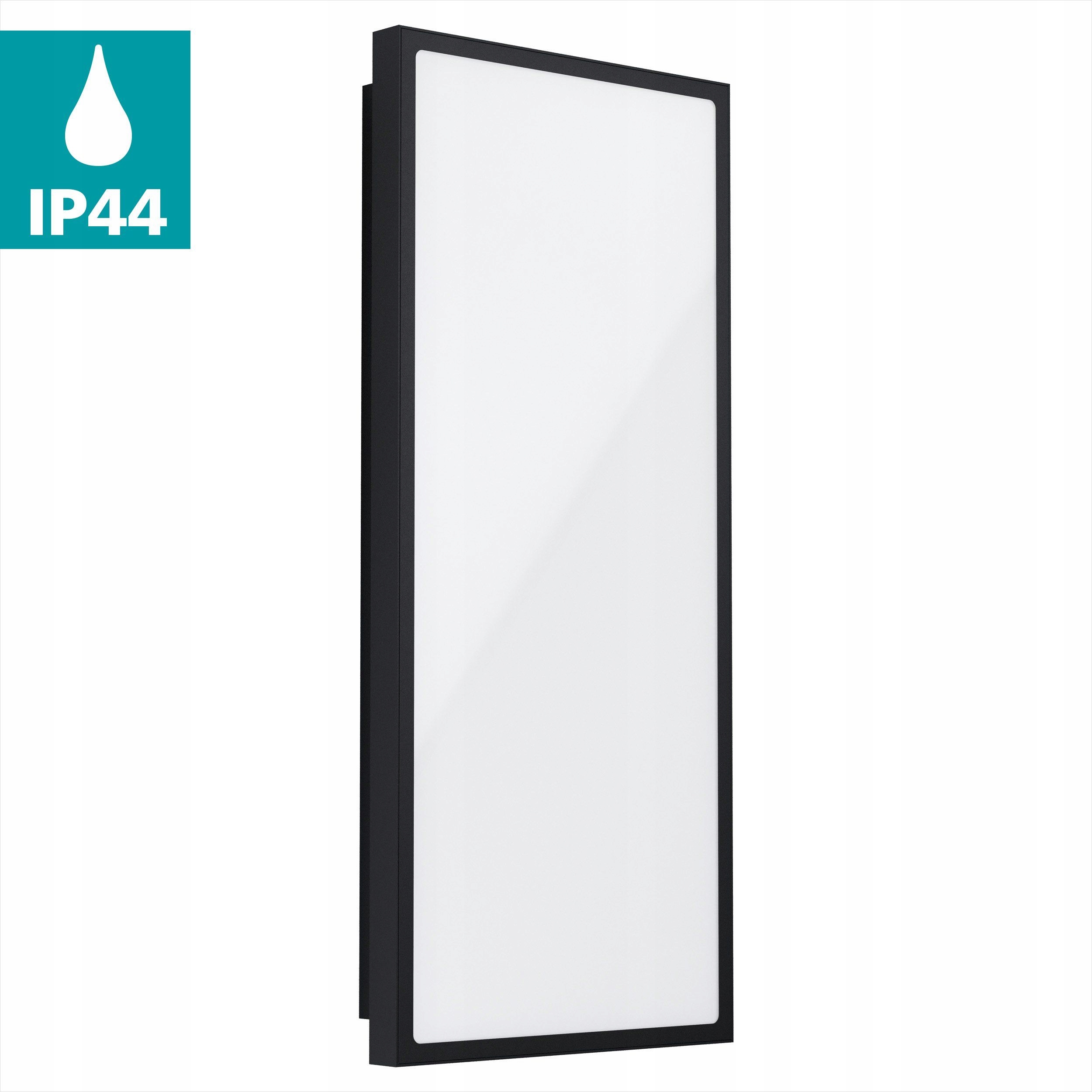 Plafon Led 16W 3000K Czarny 57x25 cm Eglo Casazza Lampa sufitowa IP44